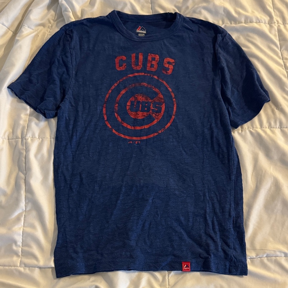 Majestic Navy and Red Cubs Tee